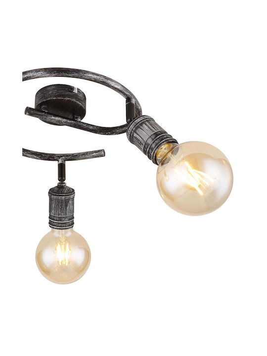 Globo Lighting Triple Spot with Socket E27 in Silver Color
