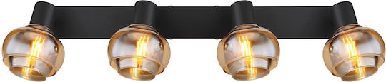 Globo Lighting Спот с 4 Светлини и с Цокъл E14 в Черен Цвят