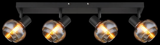 Globo Lighting Спот с 4 Светлини и с Цокъл E14 в Черен Цвят