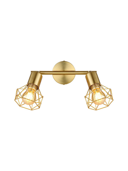 Globo Lighting Διπλό Σποτ με Ντουί E14 σε Χρυσό Χρώμα