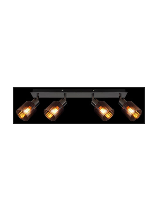 Globo Lighting Spot mit 4 Lichtern und mit Fassung E14 in Kupfer Farbe
