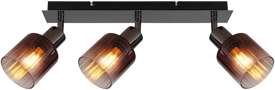 Globo Lighting Τριπλό Σποτ με Ντουί E14 σε Χάλκινο Χρώμα