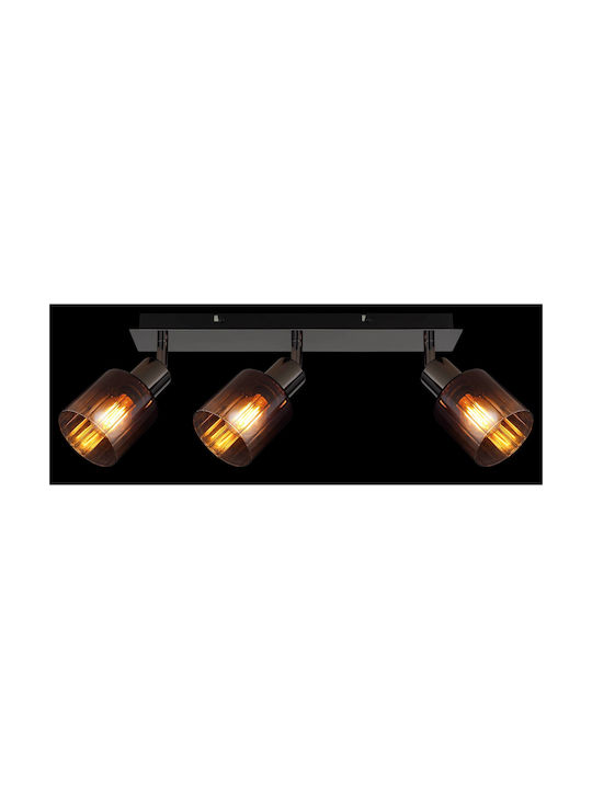 Globo Lighting Τριπλό Σποτ με Ντουί E14 σε Χάλκινο Χρώμα