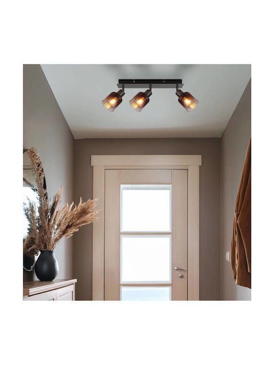 Globo Lighting Τριπλό Σποτ με Ντουί E14 σε Χάλκινο Χρώμα