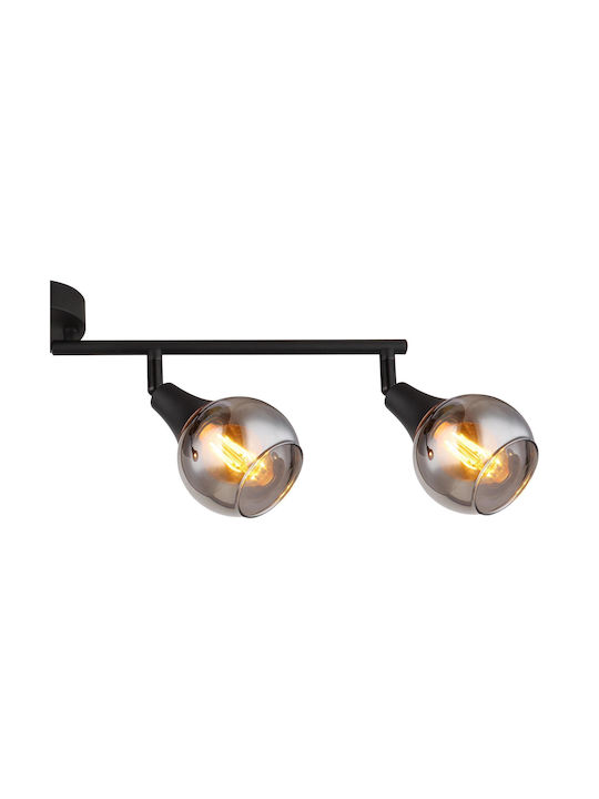 Globo Lighting Spot with 4 Lights and with Socket E14 in Black Color