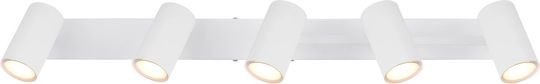 Globo Lighting Spot mit 5 Lichtern und mit Fassung GU10 in Weiß Farbe
