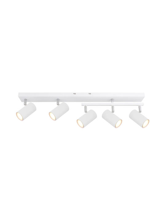 Globo Lighting Σποτ με 5 Φώτα και με Ντουί GU10 σε Λευκό Χρώμα