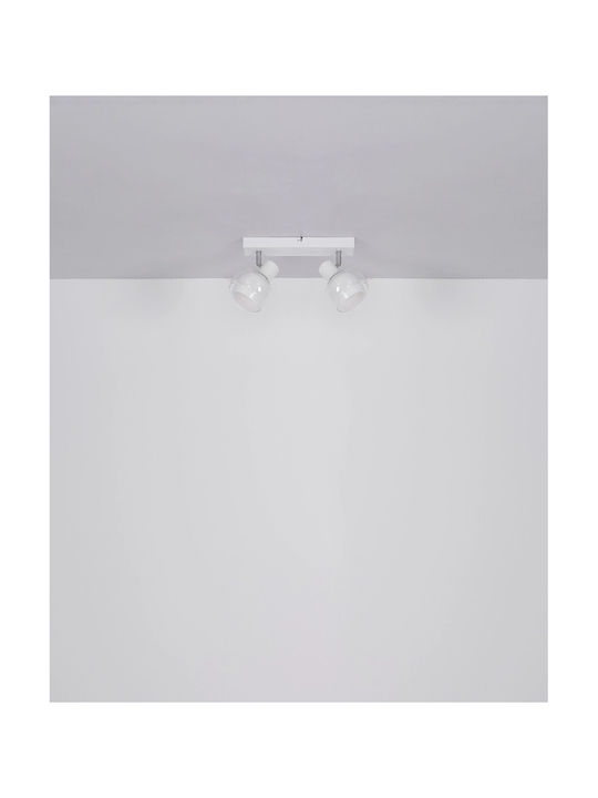 Globo Lighting Double Spot with Socket E14 in White Color