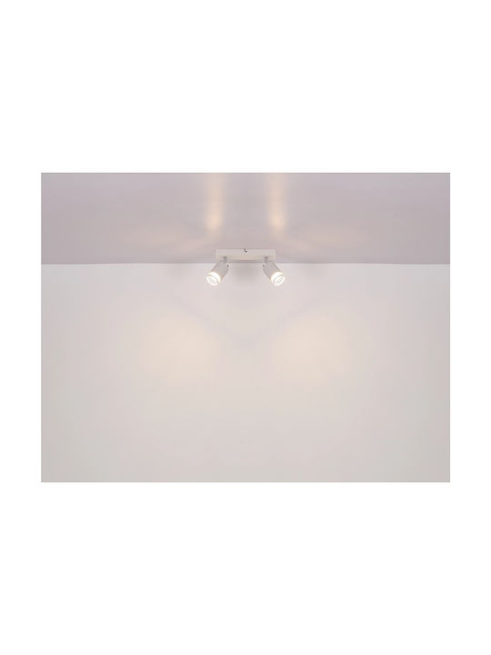 Globo Lighting Double Spot with Socket GU10 in White Color
