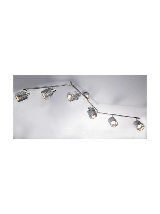 Globo Lighting Alys Spot with 6 Lights and with Socket E14 in Silver Color