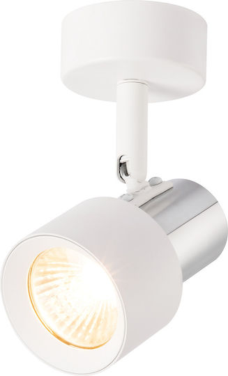 Eko Light Μονό Σποτ με Ντουί GU10 σε Λευκό Χρώμα