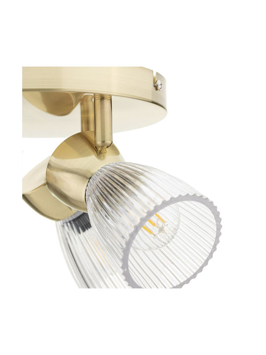 Eko Light Τριπλό Σποτ με Ντουί E14 σε Χρυσό Χρώμα