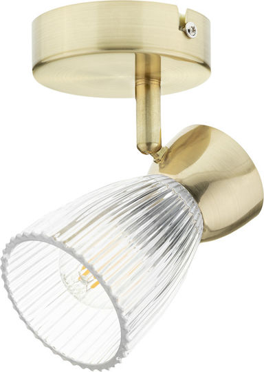Eko Light Μονό Σποτ με Ντουί E14 σε Χρυσό Χρώμα