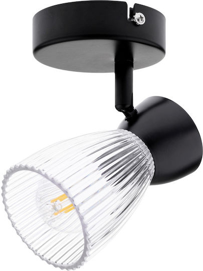 Eko Light Μονό Σποτ με Ντουί E14 σε Μαύρο Χρώμα