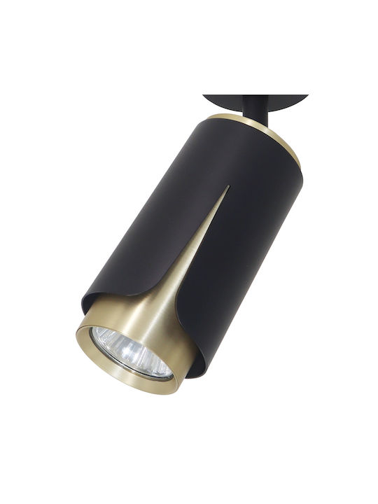 Eko Light Single Spot with Socket GU10 in Black Color