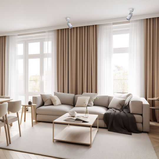 Eko Light Единично Спот с Цокъл GU10 в Бял Цвят