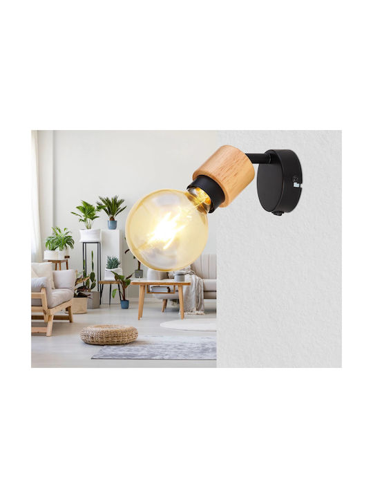Globo Lighting Jorna Classic Lamp Wall with Socket E27 Black 8x9.5cm