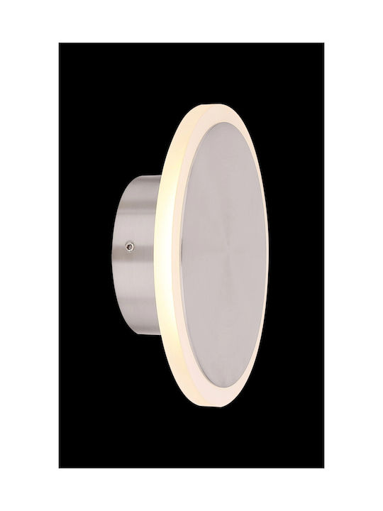 Globo Lighting Lamp Wall with Integrated LED and Warm White Light Silver 13cm