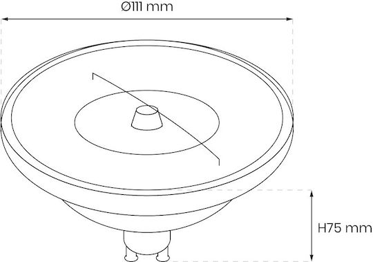 Eko Light Λάμπα LED 10.5W 111mm για Ντουί GU10 και Σχήμα AR111 Θερμό Λευκό 500lm Dimmable