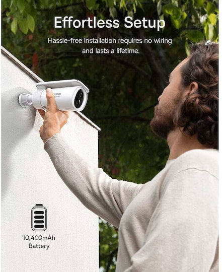 Baseus S0SW002130 IP Surveillance Camera Wi-Fi Full HD+ 4MP Waterproof Battery Powered with Two-Way Communication