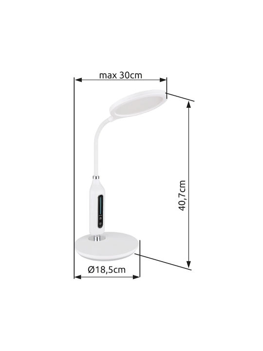 Globo Lighting LED Φωτιστικό Γραφείου με Εύκαμπτο Βραχίονα σε Μαύρο Χρώμα