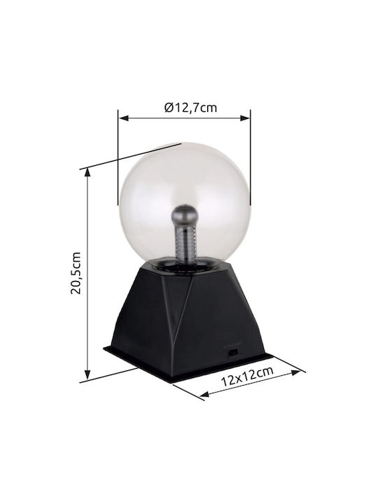 Globo Lighting Dekorative Lampe Plasma-Kugel Schwarz