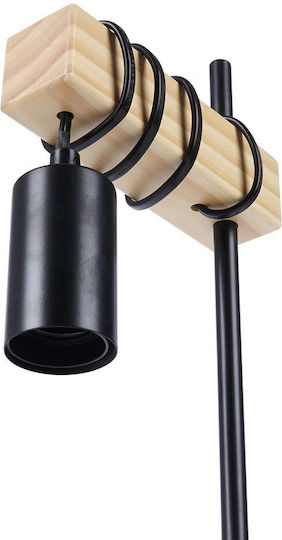 Decorative Lamp with Socket for Bulb E27 Black