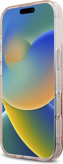 Karl Lagerfeld Iml Rhinestones S K Head Umschlag Rückseite Gehärtetes Glas Rosa (iPhone 17 Pro / iPhone 16 Pro)