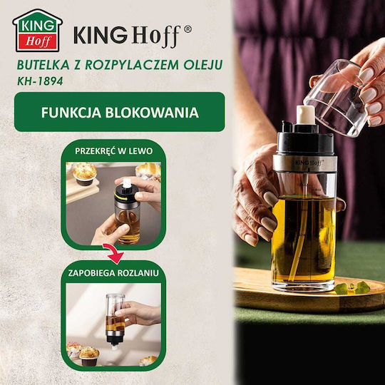 KING Hoff Кутия за масло Спрей от Неръждаема Стомана 150мл