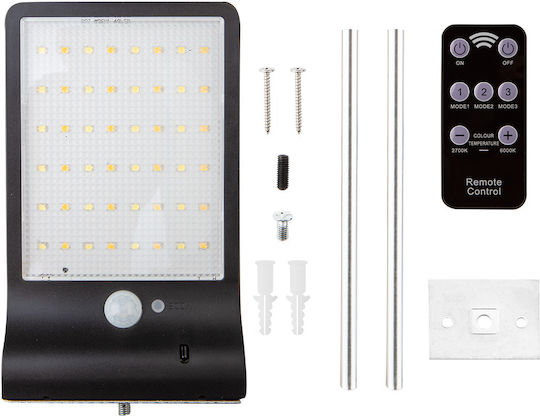 Neo Tools Street Solar Light 5W 450lm with Motion Sensor, Photocell and Remote Control IP65