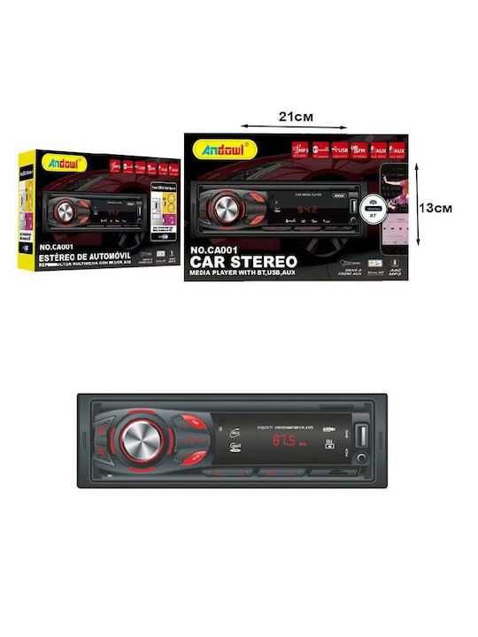 Andowl Car Audio System 1DIN (Bluetooth/USB)