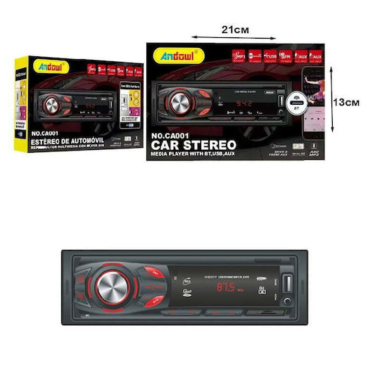 Andowl Car Radio 1 DIN Bluetooth USB