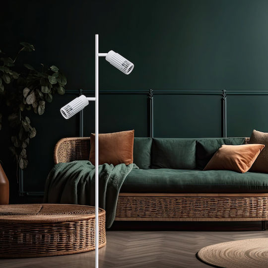 Eko Light Stehleuchte mit Fassung für Lampe GU10 Weiß
