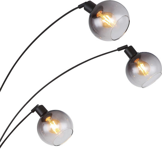 Globo Lighting Seymour Floor Lamp with Socket for Bulb E27 Black