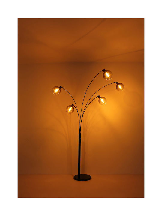 Globo Lighting Seymour Floor Lamp with Socket for Bulb E27 Black