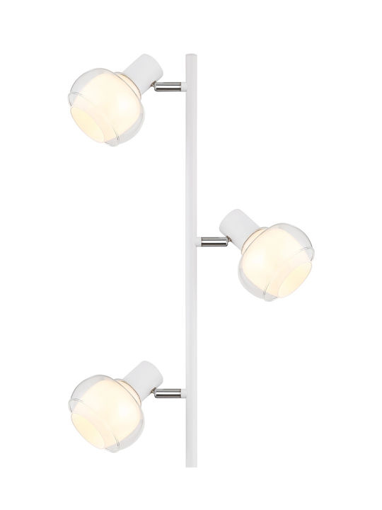 Globo Lighting Φωτιστικό Δαπέδου Υ154xΜ25εκ. με Ντουί για Λαμπτήρα E14 Λευκό