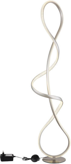 Globo Lighting LED Floor Lamp H132.5xW26cm. with Natural White Light 3860lm Silver