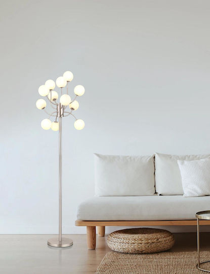 Globo Lighting Φωτιστικό Δαπέδου Υ200xΜ62εκ. με Ντουί για Λαμπτήρα G9 Ασημί