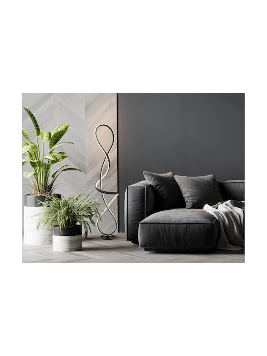 Globo Lighting LED Φωτιστικό Δαπέδου Υ132.5xΜ26εκ. με Φυσικό Λευκό Φως 3860lm Μαύρο