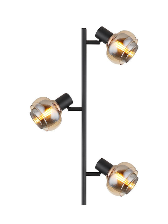 Globo Lighting Φωτιστικό Δαπέδου Υ154εκ. Μαύρο