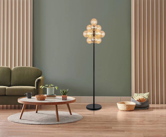 Globo Lighting Φωτιστικό Δαπέδου Υ160xΜ39.5εκ. με Ντουί για Λαμπτήρα G9 Μαύρο