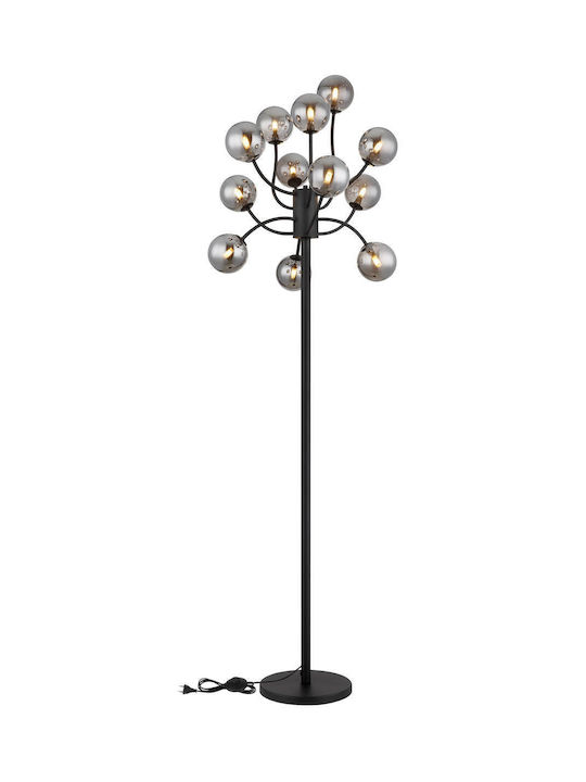 Globo Lighting Riha Floor Lamp with Socket for Bulb G9 Black