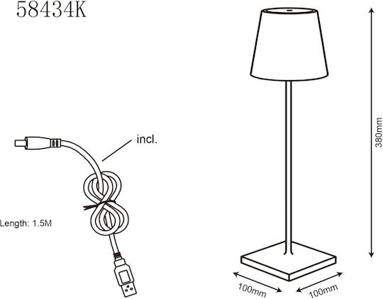 Globo Lighting Wood Table Lamp LED with Beige Shade and Base
