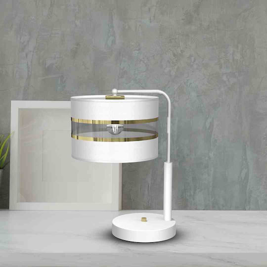 Eko Light Ultimo Metal Table Lamp for Socket E27 with White Shade and Base