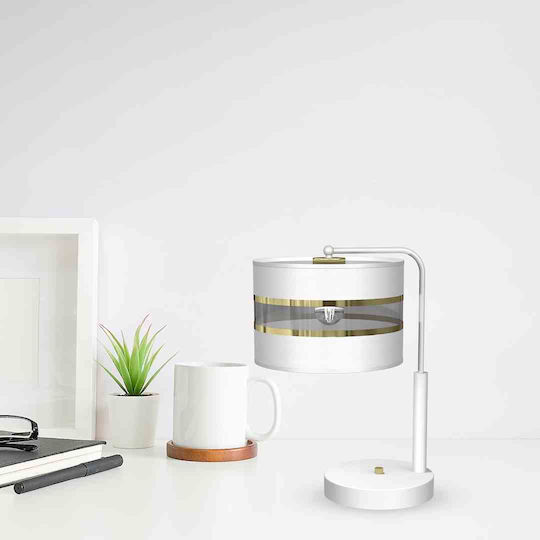 Eko Light Ultimo Metal Table Lamp for Socket E27 with White Shade and Base