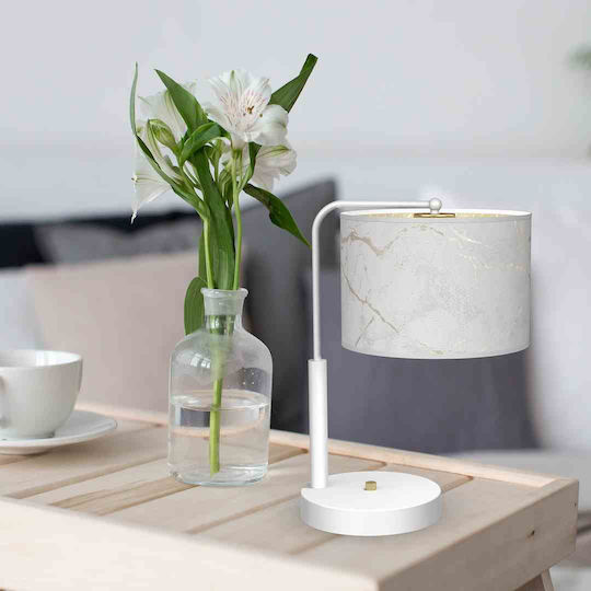 Eko Light Senso Metal Table Lamp for Socket E27 with White Shade and Base