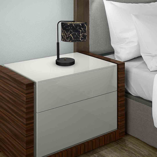 Eko Light Senso Metal Lampă de masă pentru Soclu E27 cu Abajur Negru și Bază