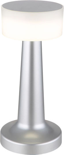 Globo Lighting Πορτατίφ LED με Ασημί Καπέλο και Βάση