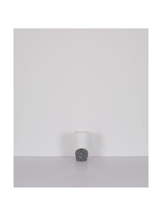 Globo Lighting Plastic Table Lamp for Socket E14 with Gray Shade and Base