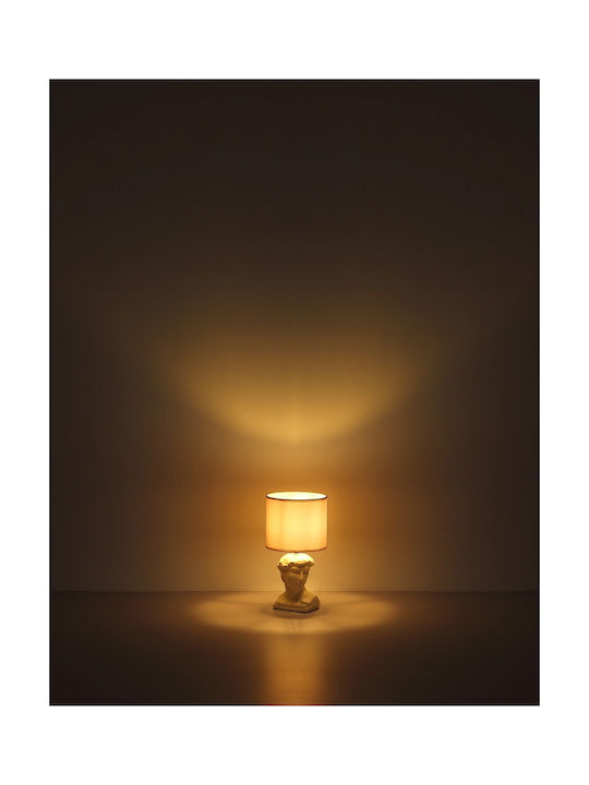 Globo Lighting Πλαστικό Πορτατίφ για Ντουί E14 με Λευκό Καπέλο και Βάση